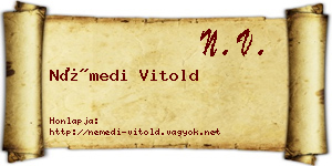 Némedi Vitold névjegykártya